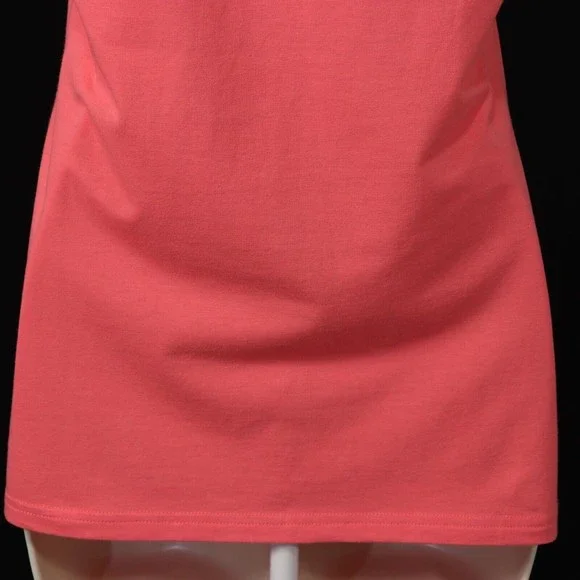 Energie Womens My Favorite Tee T-Shirt L Large Salmon Pink Stretch Short Sleeve - Picture 6 of 8